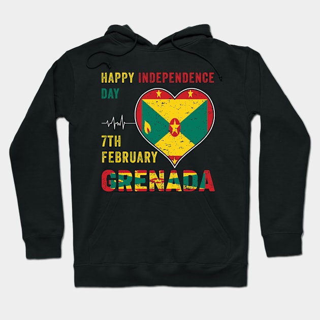 Grenada 50th Independence Day Grenadian Pride Grenada Flag Hoodie by DesignergiftsCie